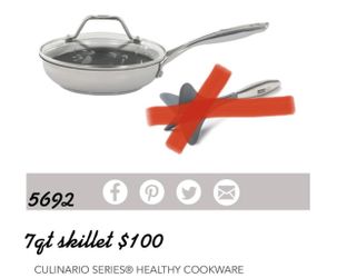 Princess house #5692 non stick 7QT healthy cookware skillet