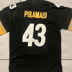 Pittsburg Steelers Jersey Boys XL #43 Troy Polamalu NFL Reebok 90s VTG Stitched