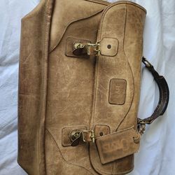 Vintage ORVIS/ GOKEY  Tan Heavy Saddle 100% Leather Briefcase