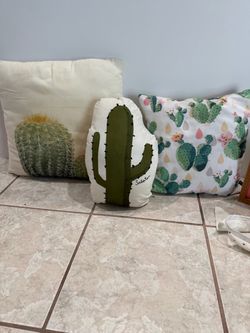 Set of 5 Boho/Cactus Throw Pillows