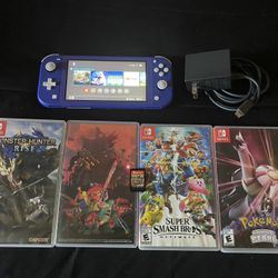 Nintendo Switch Lite with 5 Games
