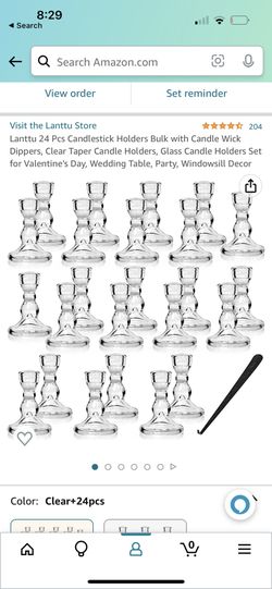 48 Glass Candleholders Wedding, Centerpiece