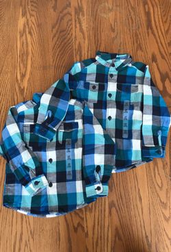 Twin boys flannel shirts