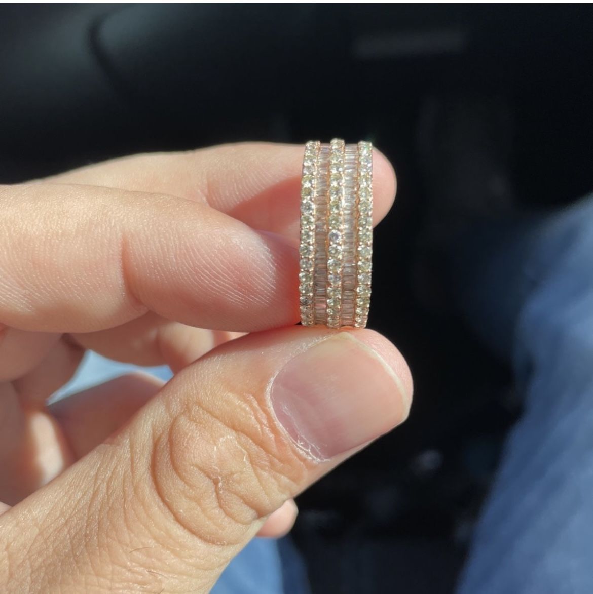 14kt Rose Gold Diamond Band
