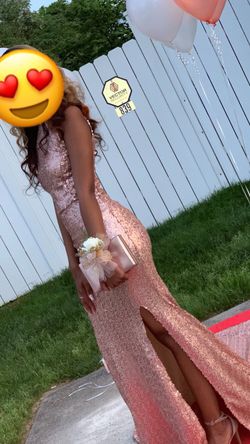 Rose Gold Prom Dress ( Sequins ) 4 Sale !!!