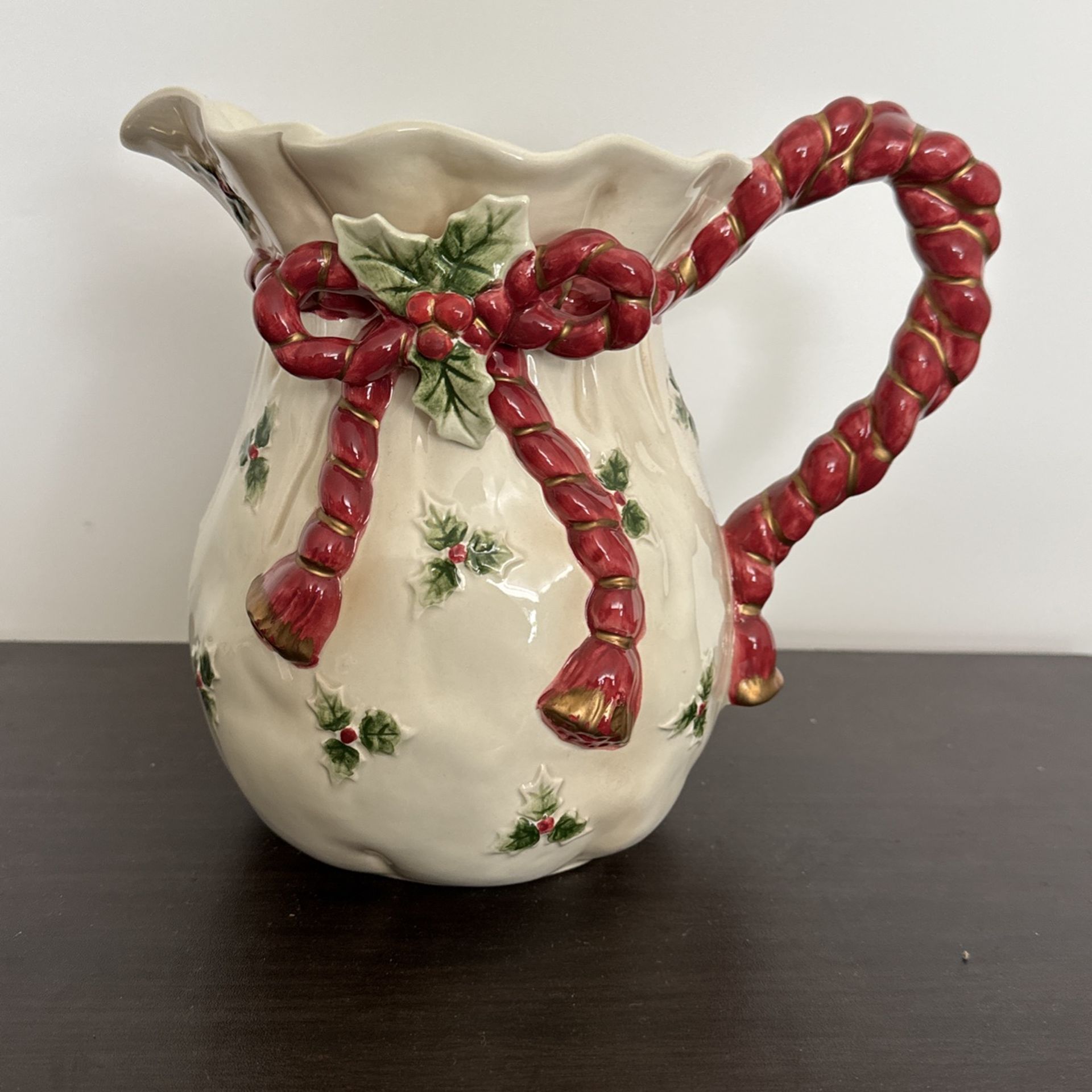 Fitz & Floyd Christmas Pitcher