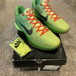 Kobe 6 Grinch 2010 Edition Men Sz 10