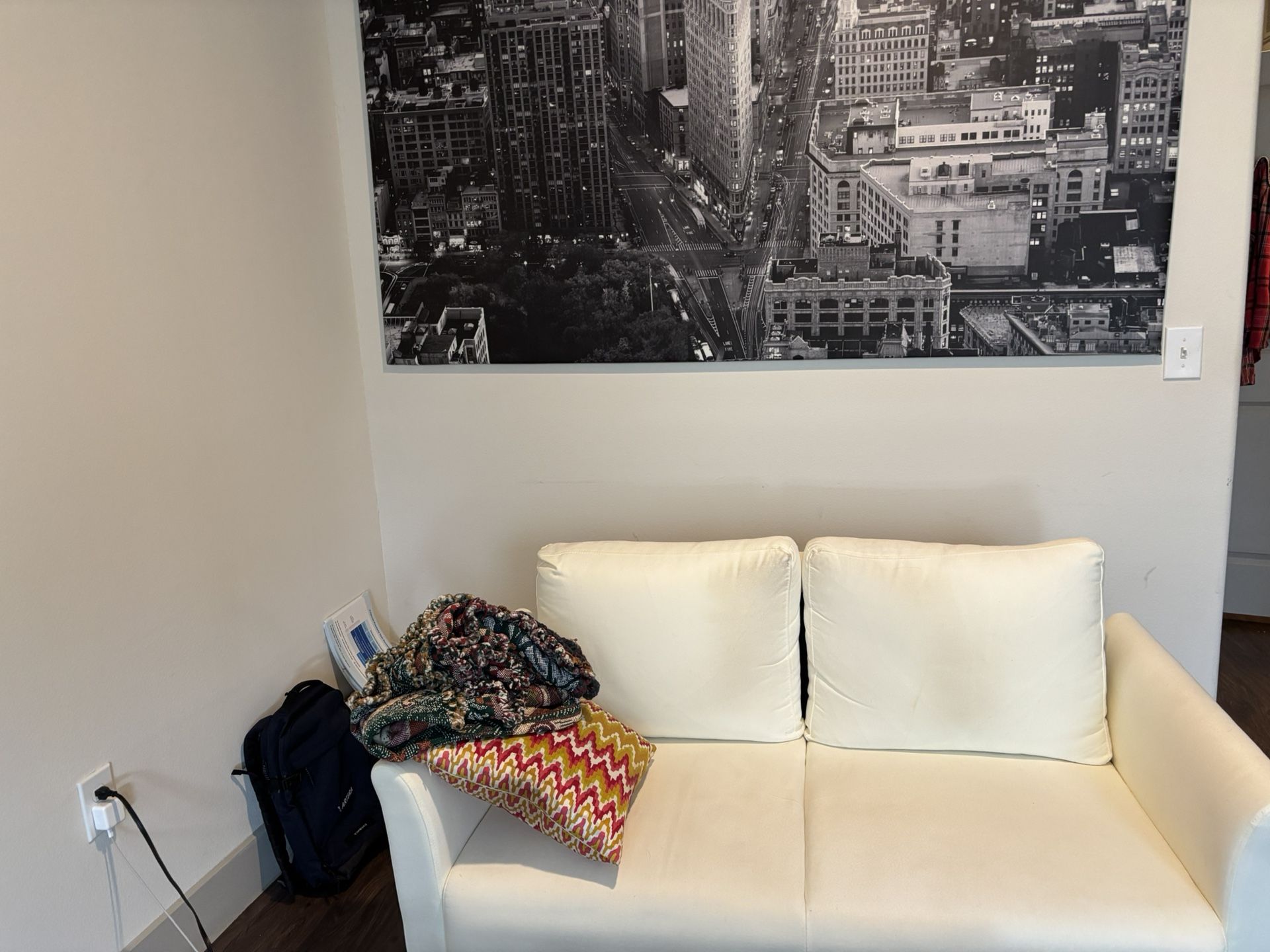 Cream IKEA Fabric Loveseat Couch EUC