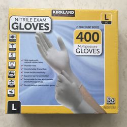 Brand New Kirkland Signature Nitrile Exam Gloves (Large) 400 Count / $25 / Ask about shipping  