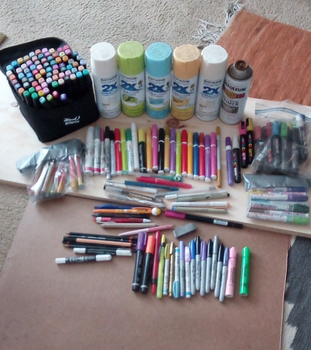 Art Markers & Spray Paint