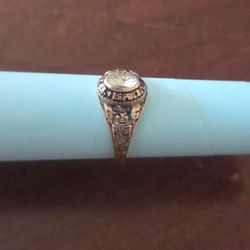 Vintage 10K Gold JOSTENS Class Ring 1980s Engraved Name Initials Mens Ring 3.9g
