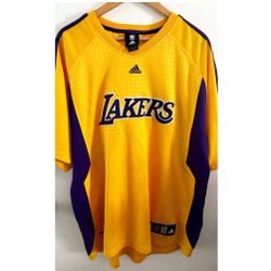 Los Angeles Lakers Adidas Warm Up Shirt Mens Size Large