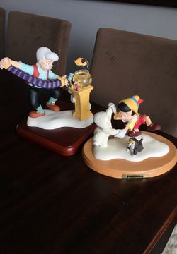 Disney Pinocchio Snowbabies “Dance and be Happy” Figures