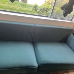 Velvet Emerald Green Couch