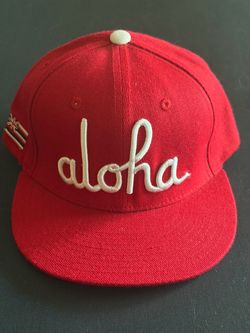 IN4MATION Red Aloha Script Hat