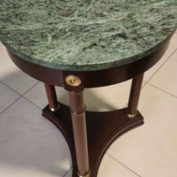 Mid 20th Century Regency Style Marble Pedestal Side Table