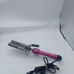HOT TOOLS 3 Barrel Waver Pink Titanium  Model  HPK1175 Tested & Works