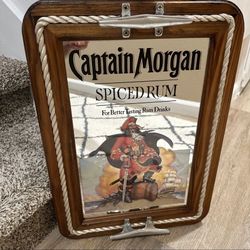 Bar Wall Mirror Captain Morgan Large Sign 21 x 15 Nautical Pirate Man Cave Decor