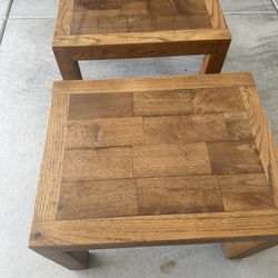 Beautiful All Wood End Tables (2)