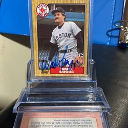 1987 Topps Wade Boggs Hand Signed In Person Card #150