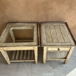 Rustic End Table Set