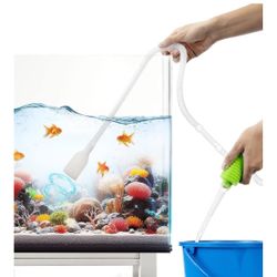 Luigi's Fish Tank Cleaner - Gravel Pump Vacuum for Aquarium - Hand Siphon Hose to Remove and Change Water or Sand in Minutes - Fish Aquarium Accessori