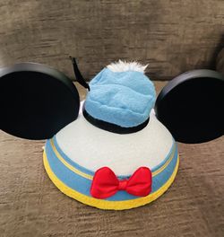 VINTAGE RARE DONALD DUCK FELT MICKEY MOUSE EARS HAT