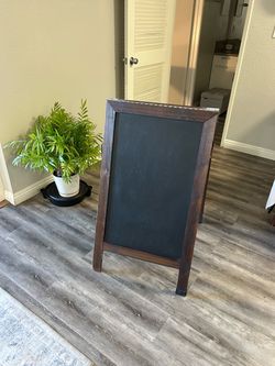 Wooden A-Frame Chalkboard Sign – Folding Menu / Event Board