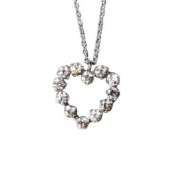 Krementz Sterling Silver Heart Pendant Necklace 