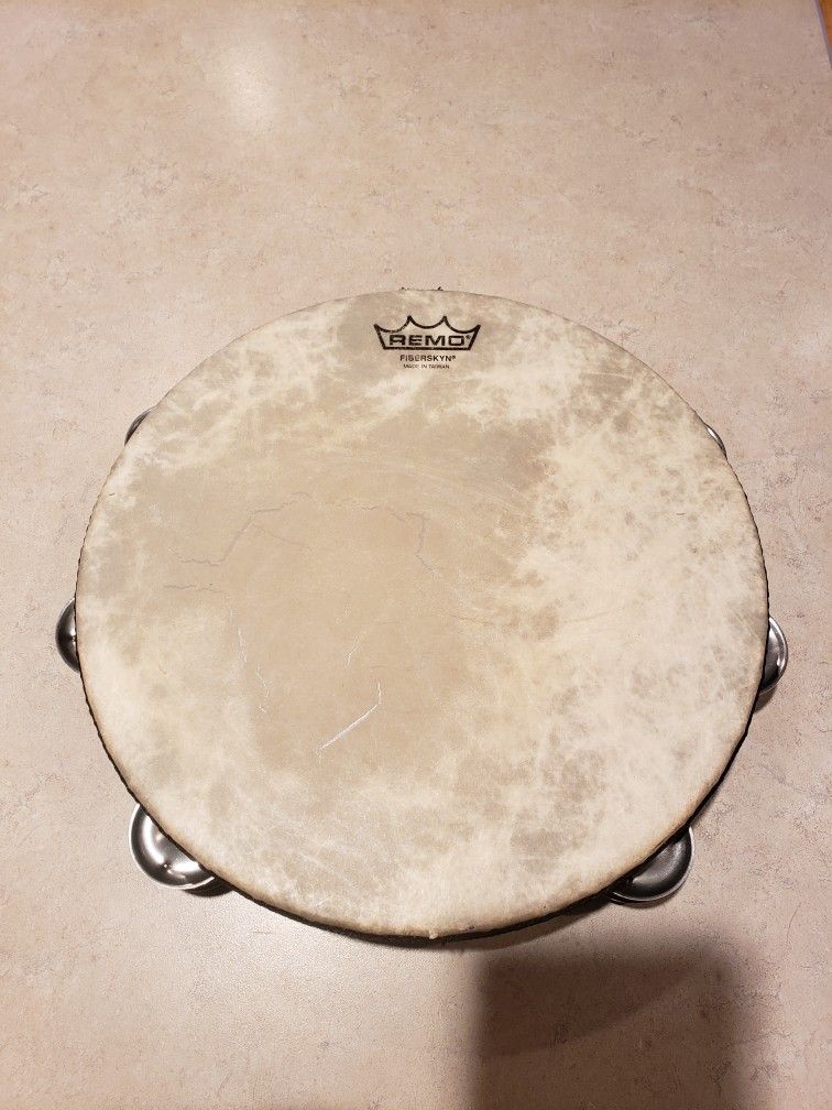 Remo 10 inch Fiberskyn Tambourine Double Row w/ Head