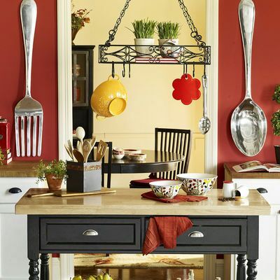 Pier 1 Imports large decorative Spoon and Fork aluminum