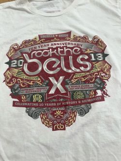 Vintage Rare Rock The Bells 2013 T Shirt Kid Cudi Wu Tang A$AP JCOLE  Size XL