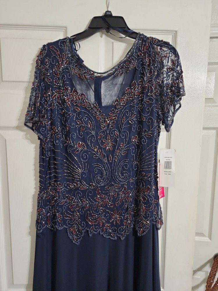 Navy blue  long Dress Size 16W