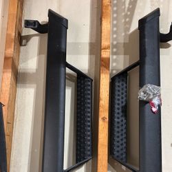 Black Metal Toyota Tacoma Running Boards