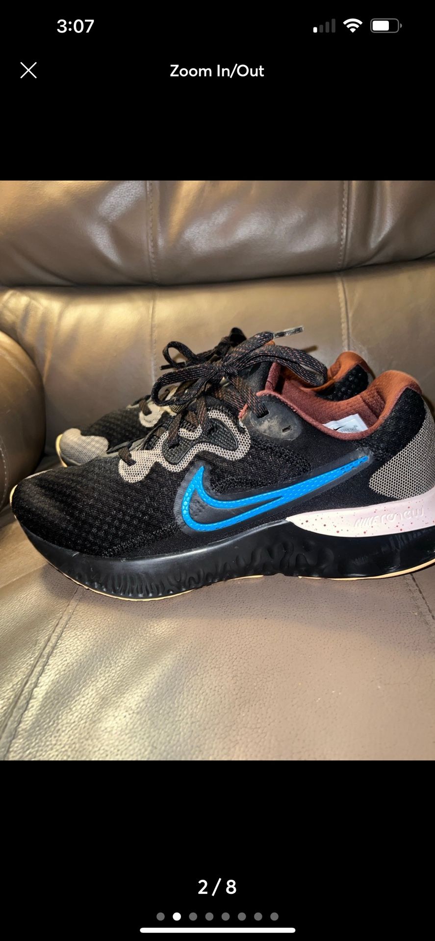 Nike Renew Run 2 Athletic Sneakers, Men’s Size 8 or Women’s size 10