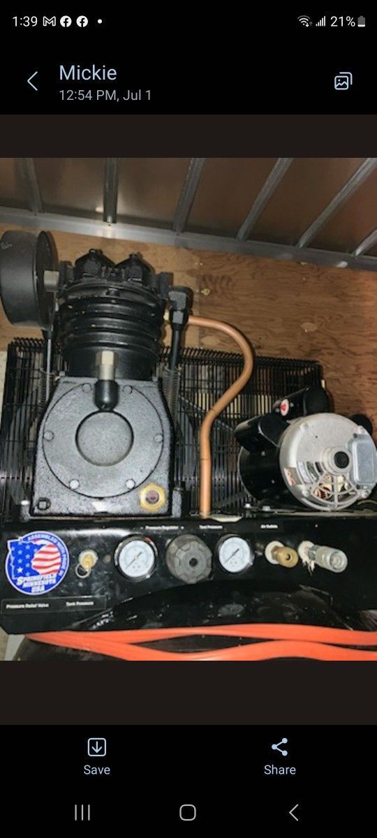 Never Used 80 Gal Sanborn Air Compressor