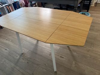 IKEA Extendable Dining Table with White Legs