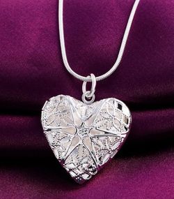 925 Sterling Silver Heart Locket necklace