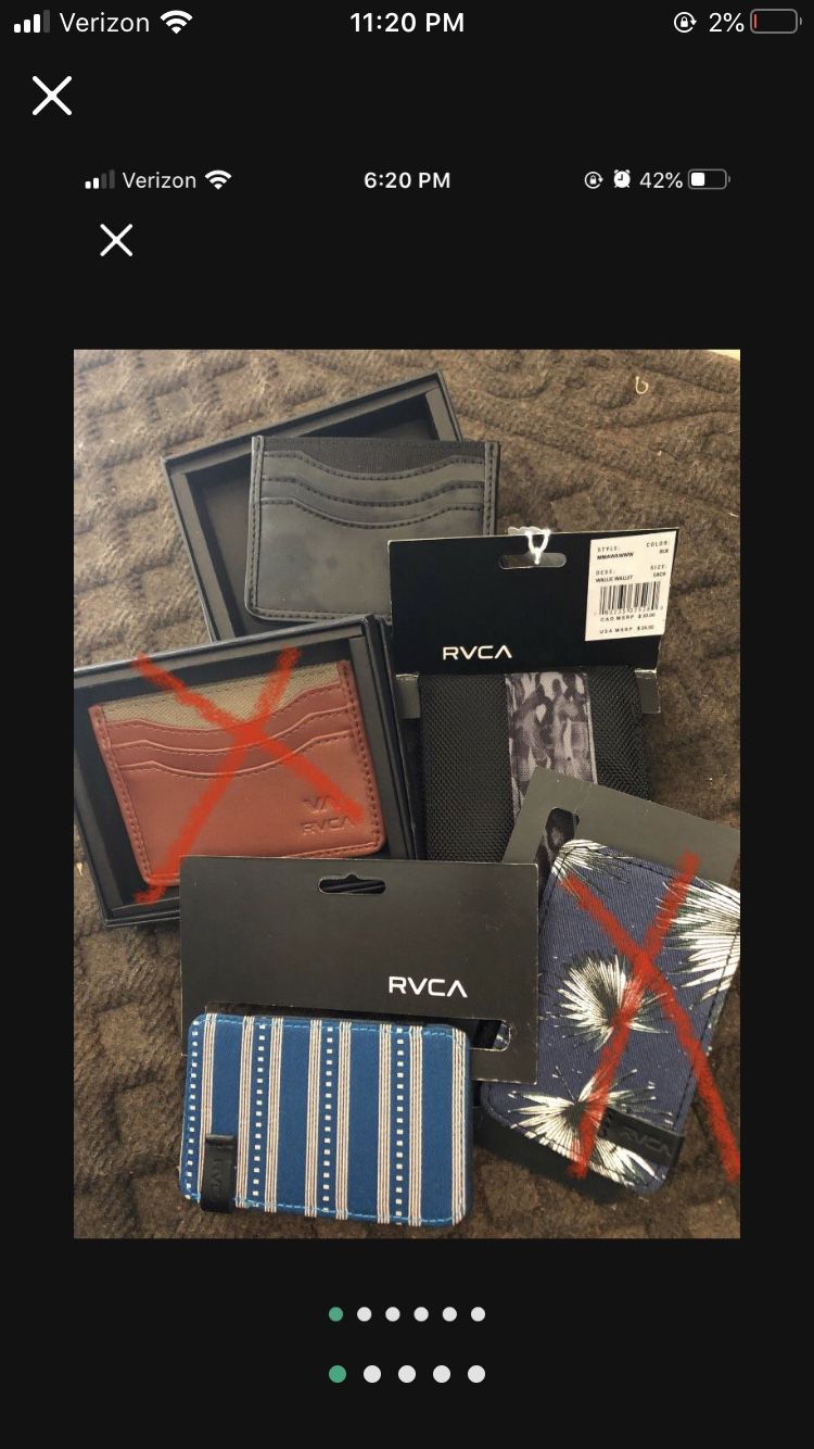 RVCA wallets, new! Orig. $24-$30. Only $10 each!