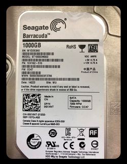 Seagate Barracuda 3.5” . SATA3 . 7200RPM . 1TB