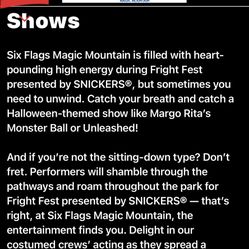 Selling Five Adult Six Flags Tickets For 10/31