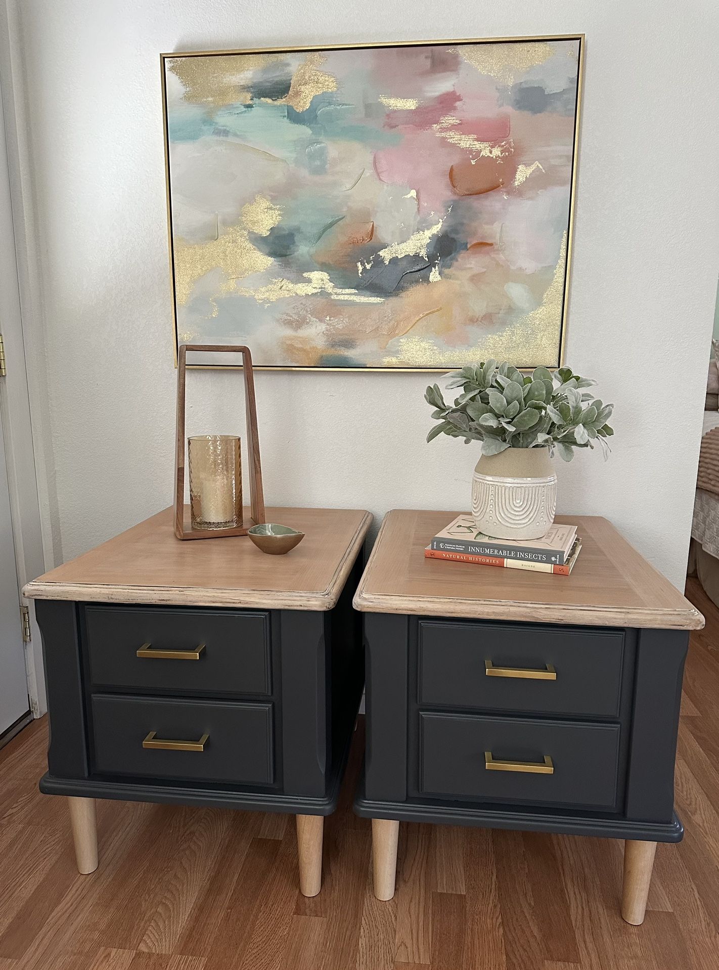 Modern refurbished End tables Or Nightstands 