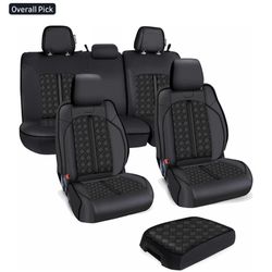 Carlimeki Tacoma Seat Covers 2005-2015 Black Diamond Quilted Full Set