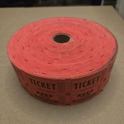 RED Roll of Raffle Tickets (Partially Used)