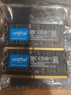 2x16GB DDR5 SODIMM 5600MHz