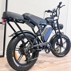  New Adult Electric Bike 1500W Peak,32mph, 15AH Battery, Removable Dual Seat, 20in Tires