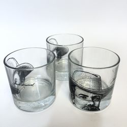 Jack Daniel Glassware 8 Oz 3.5" Tall Drink Glass LOT OF 3