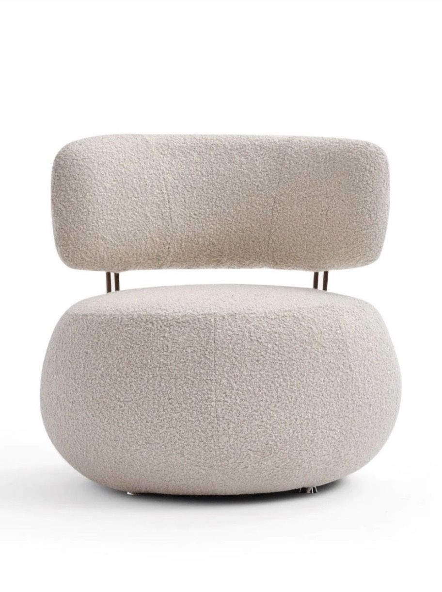 Bouclé Accent Chair – Gold Frame ✨ 