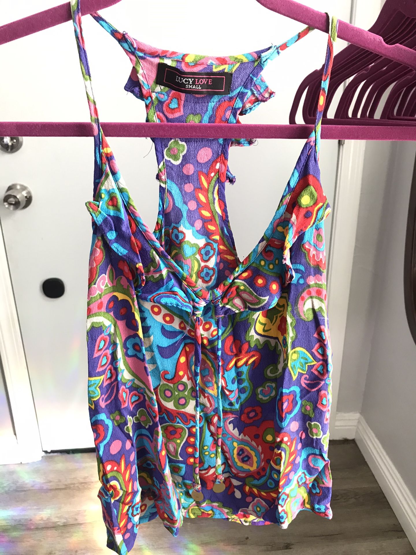 Paisley retro tank - size small