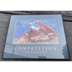 “COMPETITION” ART WORK PRINT FRAMED 